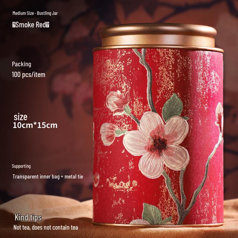 Exquisite Floral Tea Canister for Black, Green, Longjing Teas - Creative, Portable, and Sealed.