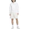 Nike Solid Logo Half-Zip Long Sleeve Sweatshirt Men Tops White DQ5210-100