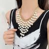 Sweater Chain Clavicle Chain Women Adjustable Imitation  Pearl Necklace  Gifts
