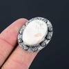 925 Sterling Silver Crown Chakra Scolecite Stone Stackable Ring Jewelry US 7.5
