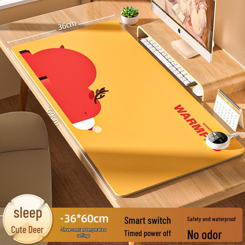 Electric Heated Mouse Pad - Winter Warm Desk Mat for Office and Study