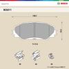 BOSCH Τακάκια Φρένων QuietCast BC0211 για Toyota Noah Εμπρός κ.λπ.