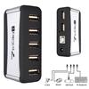 Usb 7-Port Hub Powered With Ac Adapter Cable High-Speed Eu/Us Plug For Pc Laptop