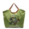Retro Embroidered Nylon Large-Capacity Shoulder Bag - Trendy Women's Handbag for Shopping