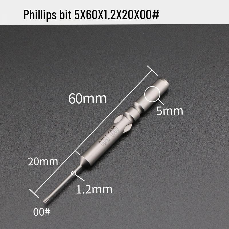 

GOOD801 Electric Phillips Head Screwdriver Bit, 5mm Shank, 3mm Magnetic, 60mm Length