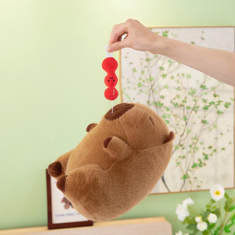 Capybara Cartoon Nosepicking Plush Doll Figure Candy Toy Room Decor Gift Girl