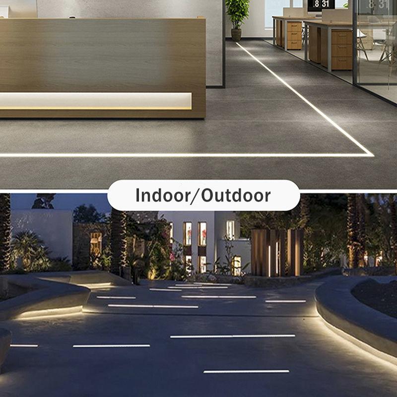 0.5/1m Profil LED Aluminiu de Podea Grosime Puternică Canal Lumină cu Bandă Încastrată în Sol Acoperire PC Iluminat Liniar Casnic Comercial