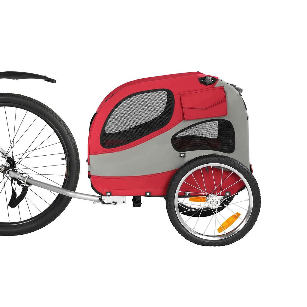 Sepnine Haustier praktischer Reisefahrrad-Heckanhänger mit Sicherheitsgurt, reflektierendem Streifen, faltbarer Aufbewahrungstasche, geeignet für Frühlingsausflüge und Reisen