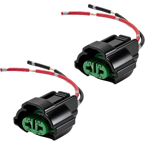 2 PCS H8 H11 880 881 Female Adapters, Car Headlight Wiring Harness Sockets Fog Light Connector Pigtails, Headlights & Fog Lights Pigtail Connector