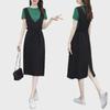European Summer 2022 Slimming Casual Two-Piece Look Suspender Dress - Women's Fashion