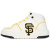 Chunky Liner High Slip-Resistant Cushioning Wear-Resistant Mid-Top Skateboard Shoes Unisex White Yellow Sneakers 3ASXCB12N-14ORL