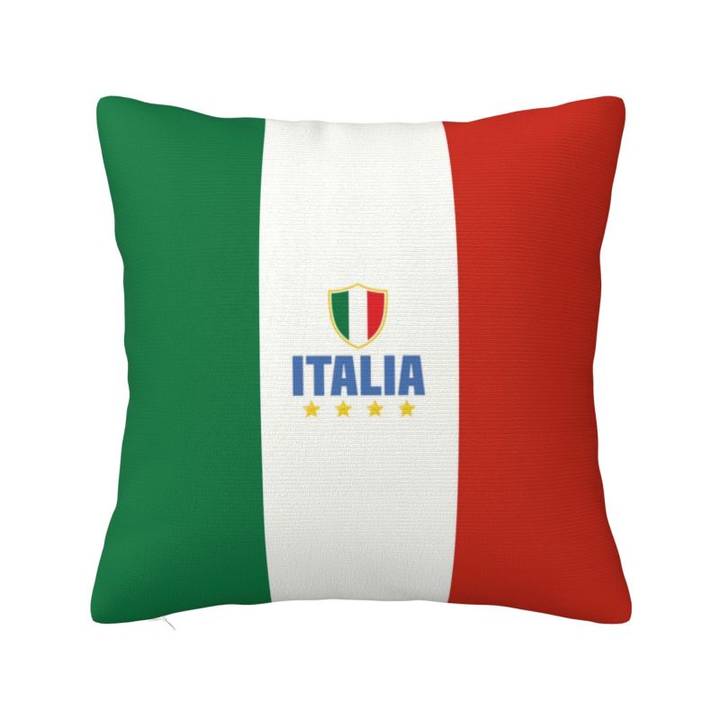Custom Italy Flag Italian Map Nordic Throw Pillow Covers Patriotic Pride Cushions Cover For Sofa