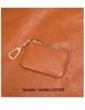Top Grain Soft Cowhide Mini Zipper Wallet - Ultra-Thin Keychain Coin Purse
