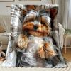 Yorkie Dog Print Blanket , Warm and Comfortable Throw Blanket Sofa Bed Sofa Camping Trip, the Best Gift.