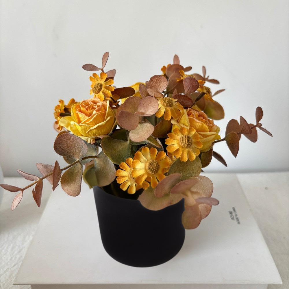 Bubble Rose Chamomile Bonsai Artificial Tabletop Flower Decoration