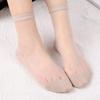 Female Summer New Pure Color Simple Breathable Crystal Stockings