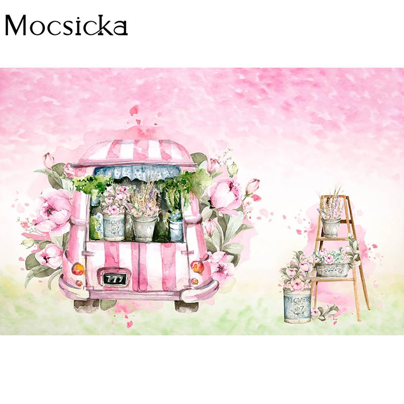 Mocsicka February 14 Valentine's Day Photography Backdrops Newborn Portrait Photo Wallpaper Flowers Decoration Props