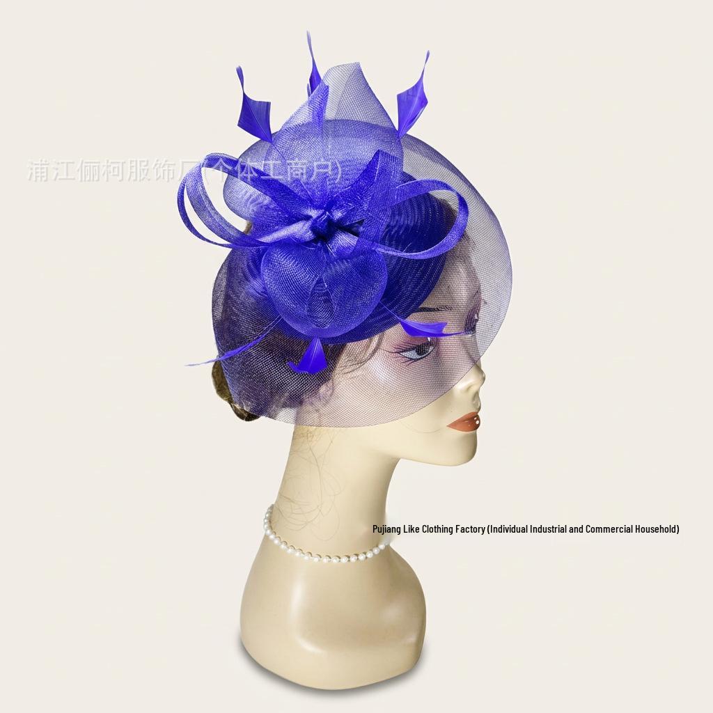 Elegant Feather Bridal Fascinator for Tea Party or Derby