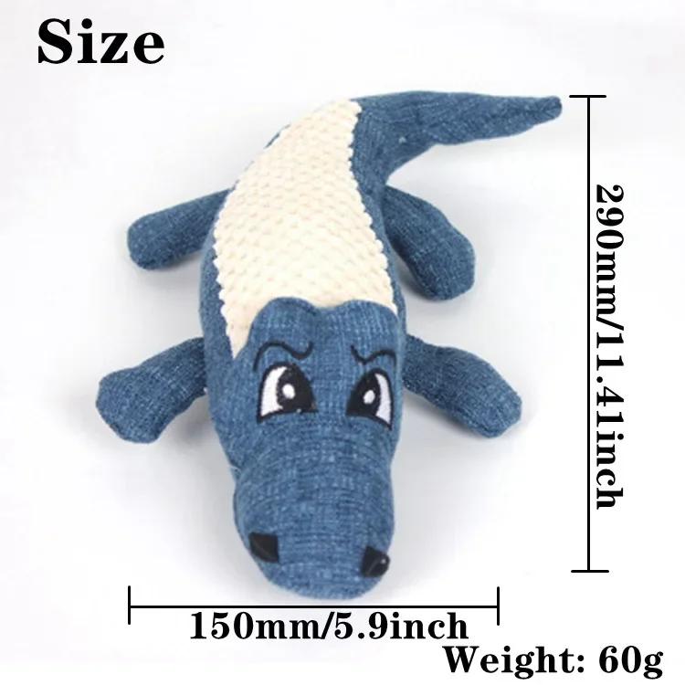 Pet Chew Toys Interactive Cartoon Animal Plush Alligator Shape Dog Sound Toy Gnawing Grinding Teeth Training Supplies