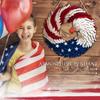 American Flag Eagle Wreath Independence Day Wreath Festival Garland for Front Door Decorations