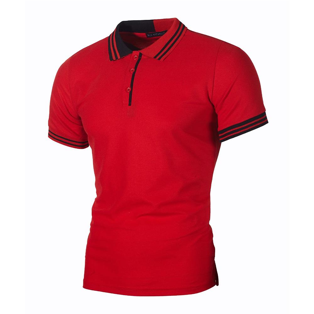 Polo Shirts for Men Contrast Color Slim Fit Mens Polos Summer Fashion Brand Male Clothing Business Casual Lapel Short Sleeve Striped Comfortable Tops