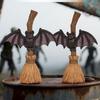 Handcrafted Bat Broom Sculpture Lamp Ornament for The Home