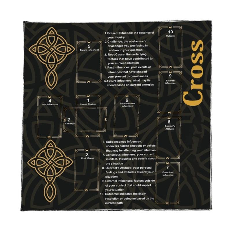

Luxurious Velvets Tarots Cloth Soft Velvets Divination Mats Mystical for Spiritual Meditations and Home Decoration B 50x50cm