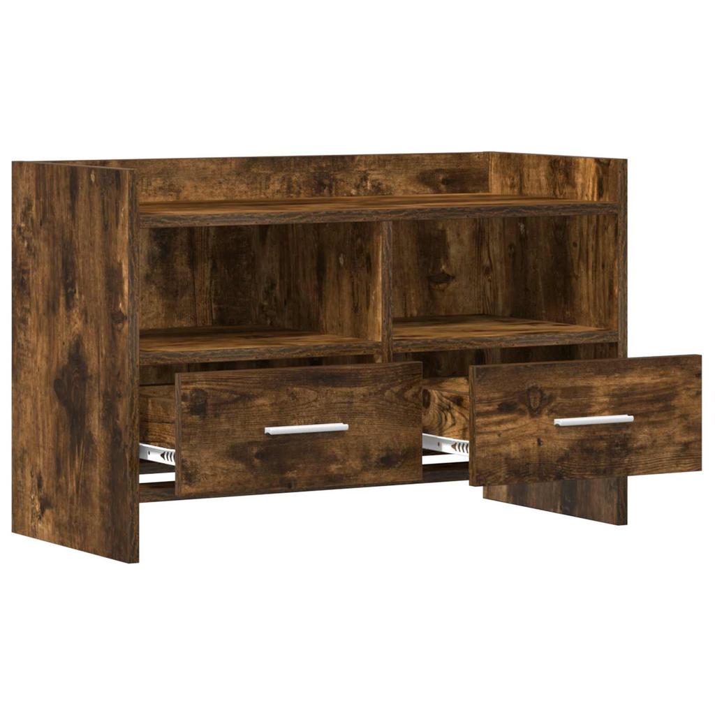 TV Stand 71.5 x 33 x 47 cm Smoked Oak Particleboard
