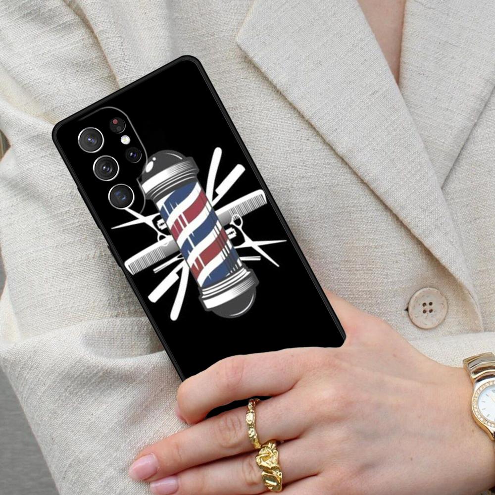 Barber Shop Hair Stylist Salon Cell Phone Case for Samsung Galaxy S26 Ultra S25 S24 S23 S22 S21 S20 Note10 Cover
