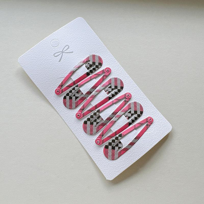 12Pcs Fashion Children's Simple Hairpin Girl's Cute Plaid Bangs Side Clip Hairpin Set Headwear Accessories Hairpin Gift