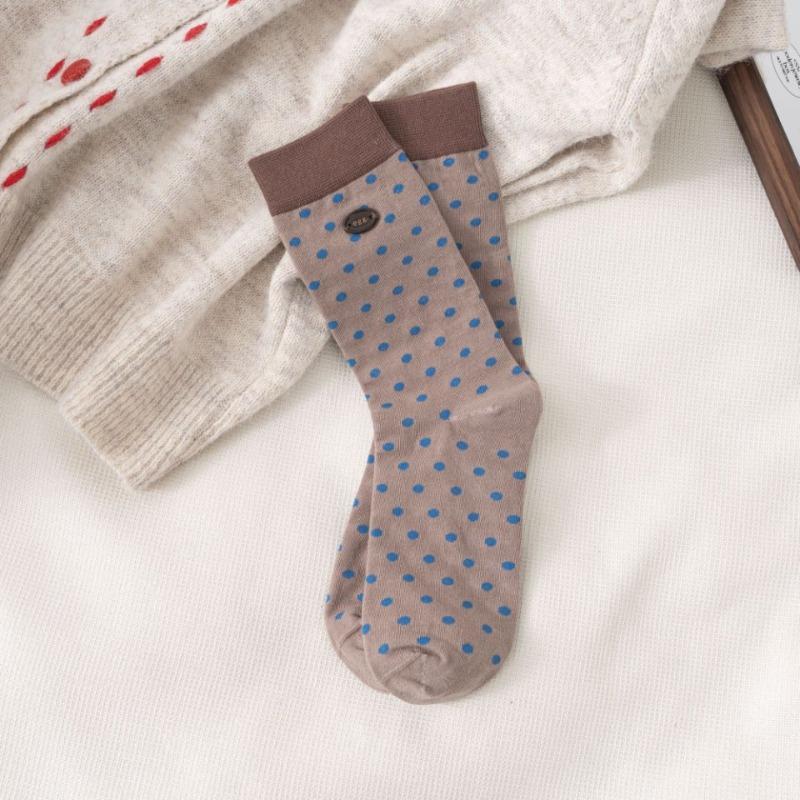 

Women s Style Button Retro Socks, Women s Cotton Mid-calf Socks, Women s Trendy School Style Piled High Long Socks 1 pair