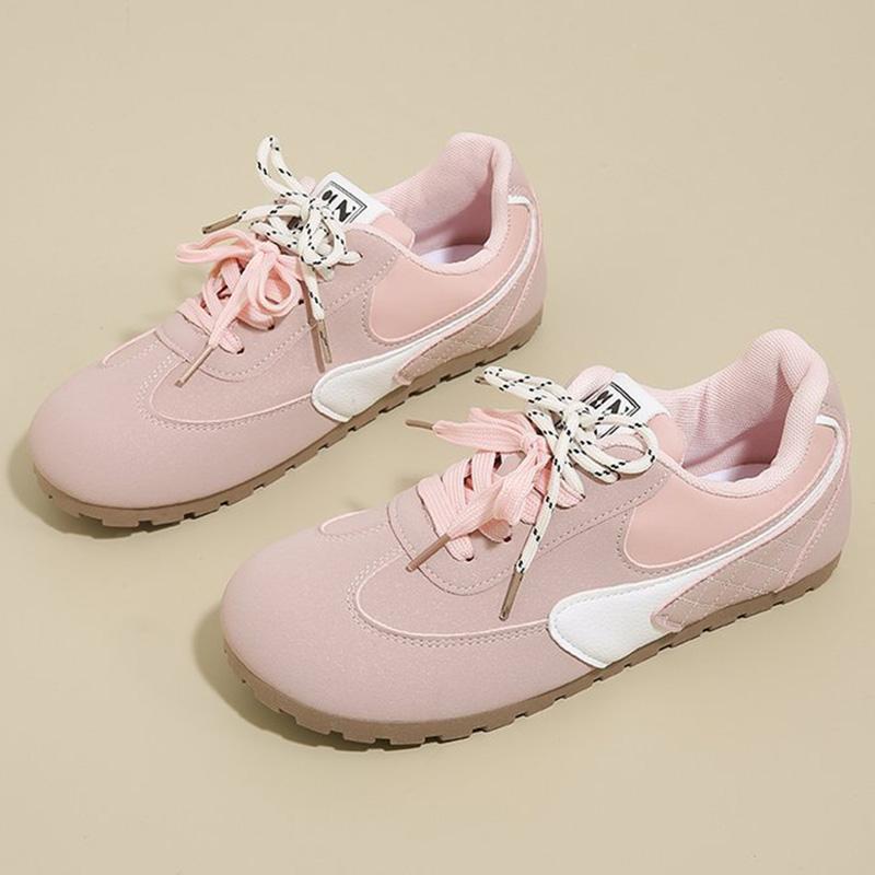 Fashion Fashion Faux Suede Sneakers Women Spring Autumn Mix Color Lace Up Sports Shoes Woman Lightweight Walking Vulcanize Shoes Female