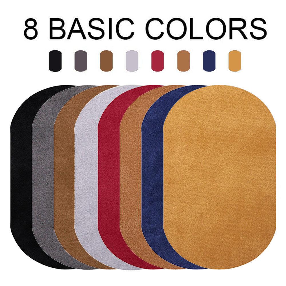 Aufbügelaufnäher 5 Stück Reparaturflicken 8 Farben Oval Kunstwildleder Rindsleder Ellbogen Knie Reparatur für Pullover Basteln Kleidung Jeans