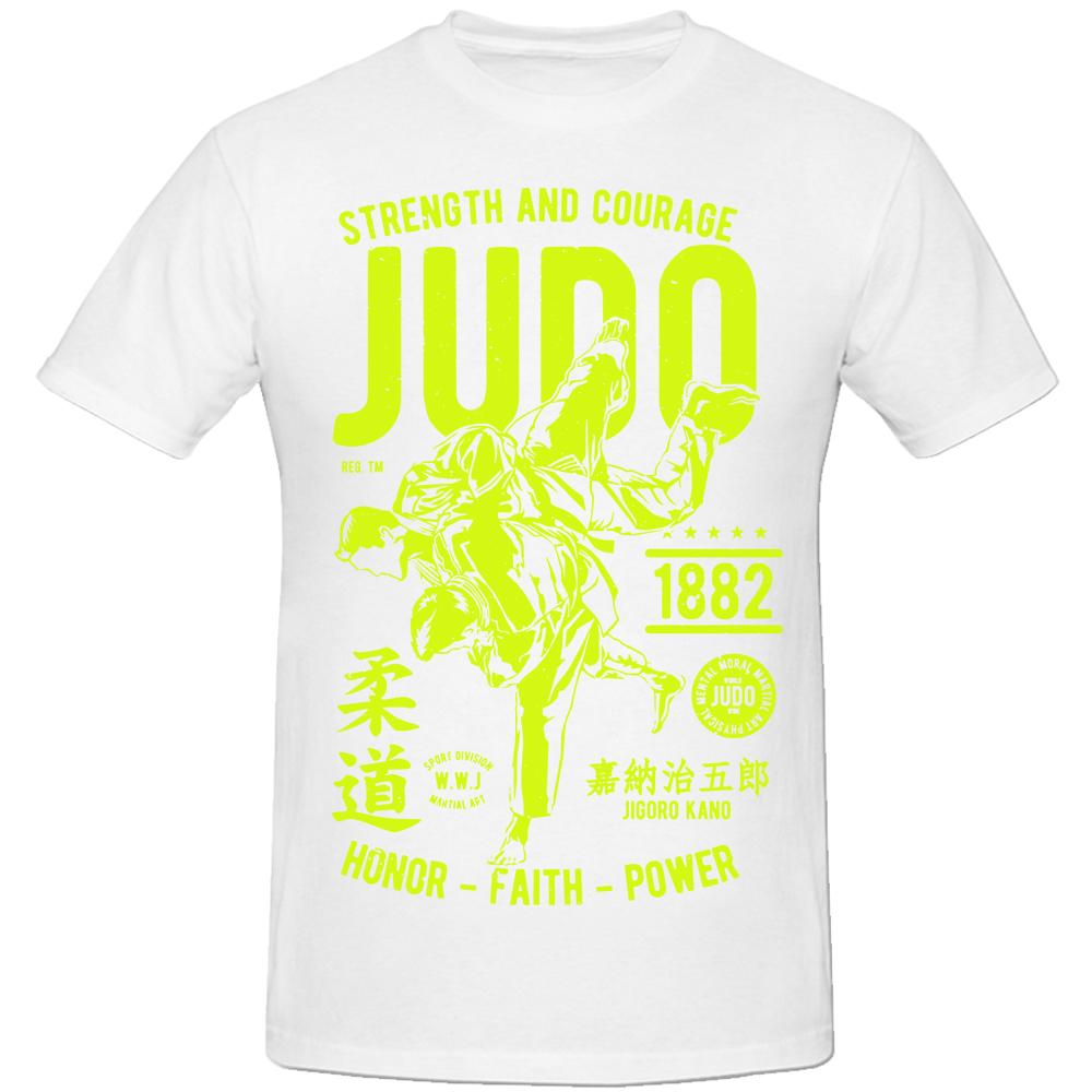 Strenght and Courage Judo 1882 Faith Power T Shirt Tee Unisex Unique Design T Shirt Cotton Euro Size Causal Sports TShirt