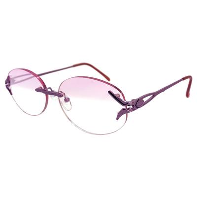 Stylish Reading Glasses for Featuring a Lens with Aspheric UV Rimless Lavender and a Women, Rosy, Eyeshadow-like Half-color Coating, Design, Color,