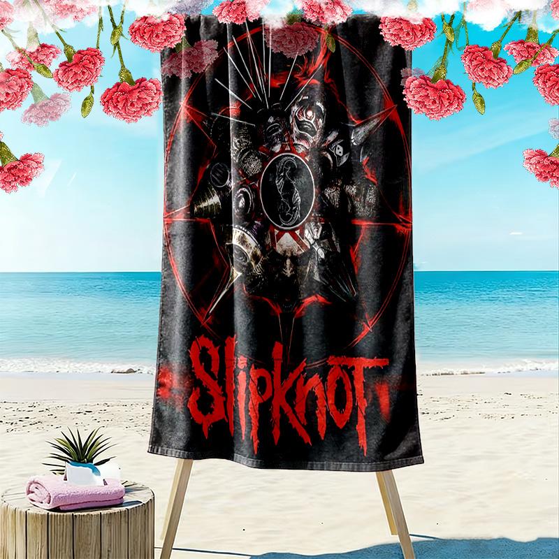 Slipknot's Dark Star Symbolism beach towel Beach towel for vacation photos Portable for travel swim Absorbent bath towel seaside printing beach towel