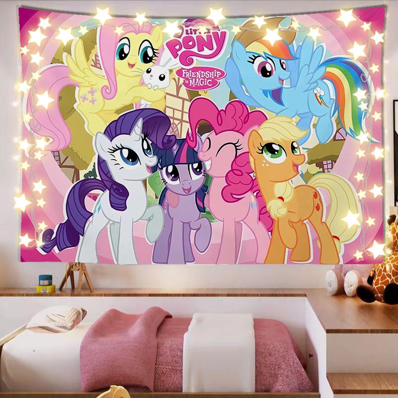 My Little Pony Tapestry - Cute Girls' Room Dorm Decor Wall Hanging Backdrop.