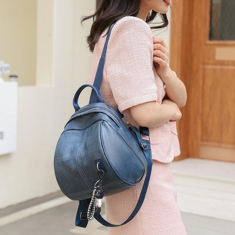 

Женские однотонные простые маленькие рюкзаки темпераментные компактные сумки через плечо из искусственной кожи