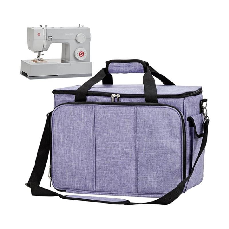 Universal Sewing Machine Carrying Case, Multi-Pocket Storage Bag With Shoulder Strap, Portable Tote For Standard Sewing Machines & Accessories