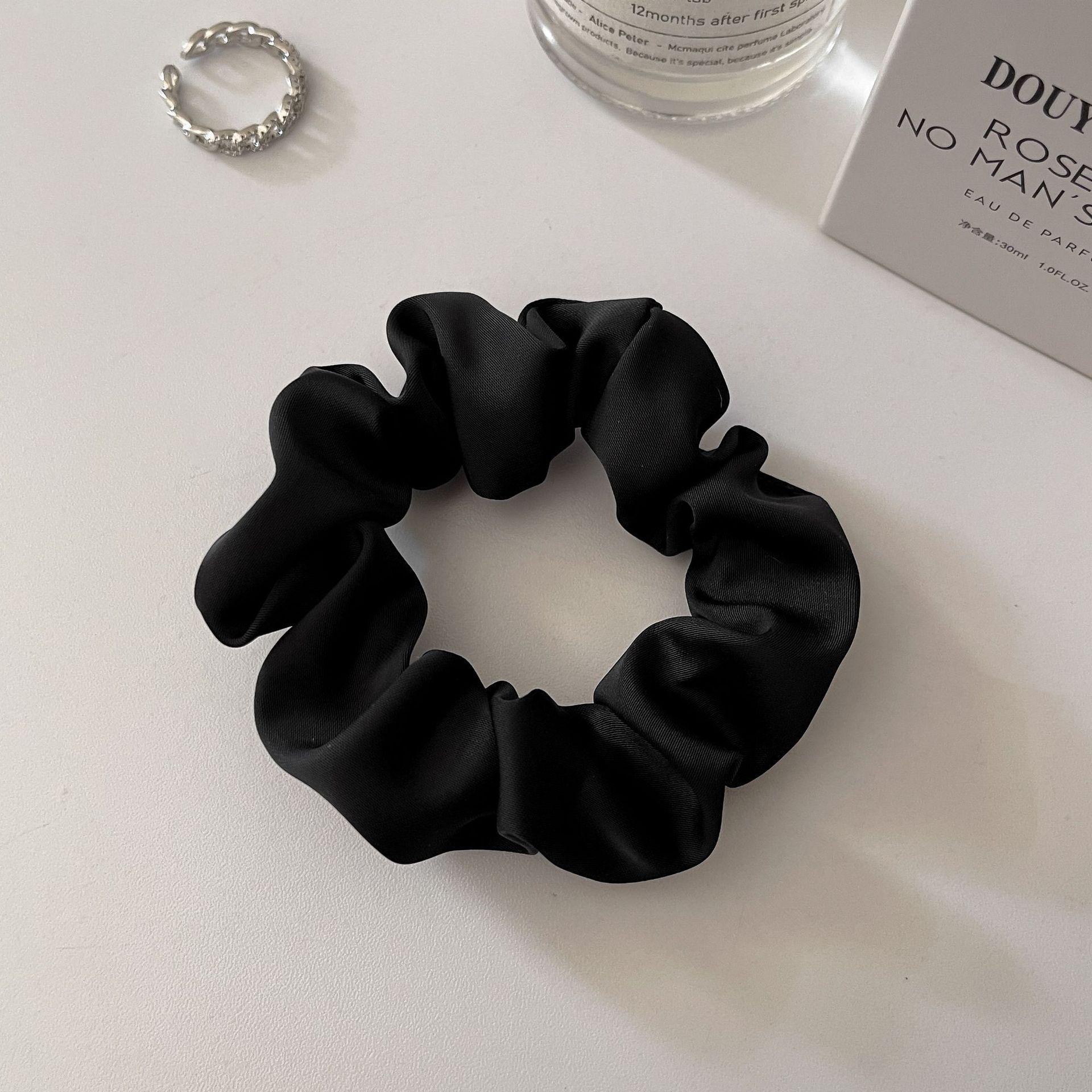 Korean Satin Wide Hair Tie Set: Elegant French-Style Women s Hair Accessories in Imitation Silk