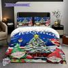 1PC Christmas theme pattern Bedding Quilt Set Quilt Cover Pillowcase Home Decoration Birthday Gift (1 * duvet cover + 2 * pillowcase, without core)