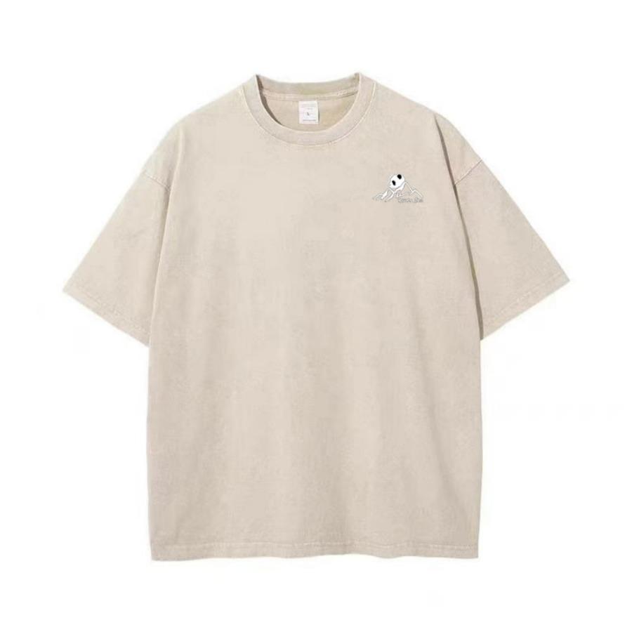 New Men's Retro Casual T-Shirt - Street Style Cotton Washed Short Sleeve