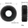 1.0 Tires - MS6 MPRO Pin Tires for TRX4M SCX24 FCX24 AX24 1/24 1/18 RC Crawler, 0.79/2.36/R1.0, #M1002