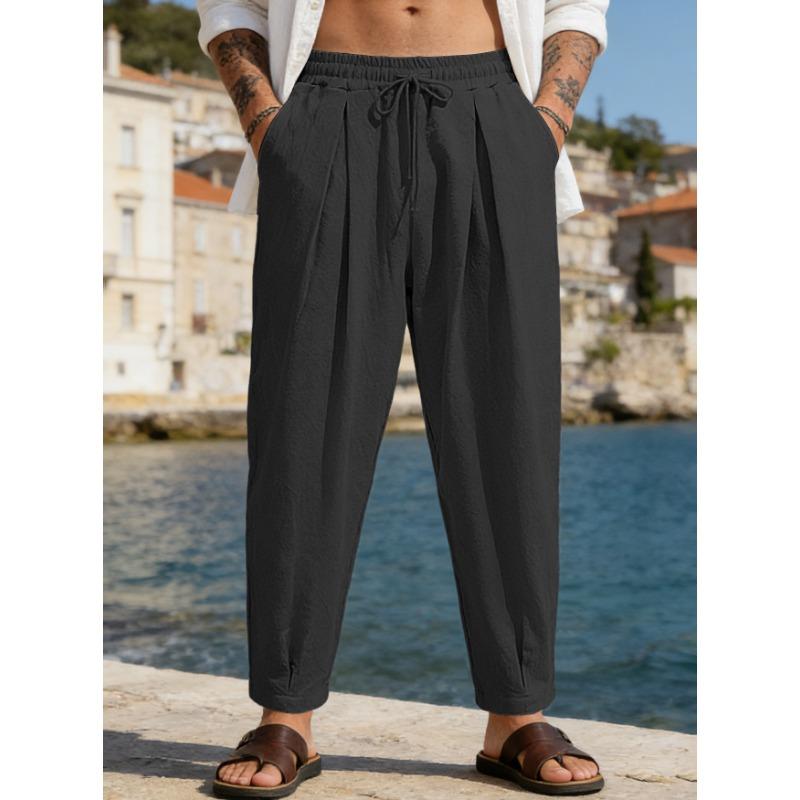 Men S Loose Fit Casual Sports Straight Leg Trousers