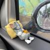 Cartoon Katze und Maus Auto-Ornament, Harz Auto-Armaturenbrett-Dekoration, Kawaii Charakterfiguren für Schreibtisch im Büro