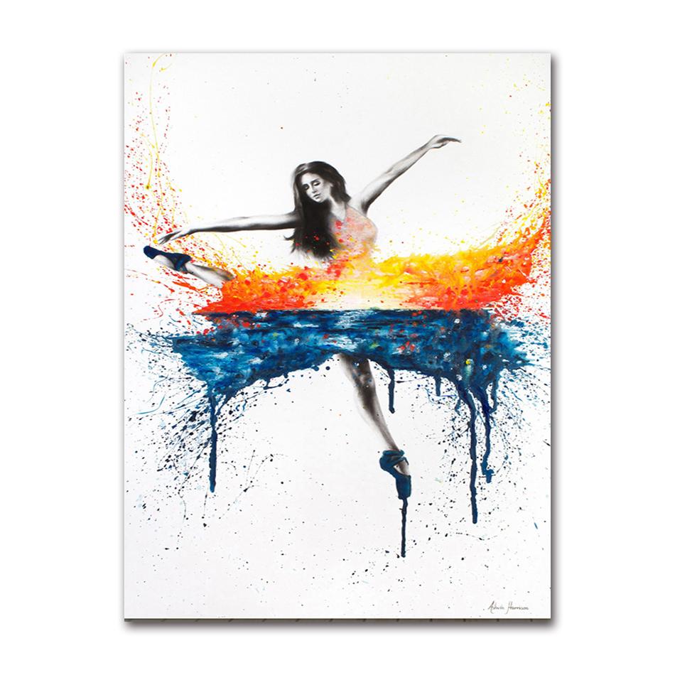 Modular Pictures Ballet Posters and Prints Dance Girl Canvas Painting Home Wall Decor HD Printed Elegant Dancing Ballerina