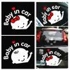 High Quality Funny Car Styling 3D Cartoon Stickers Baby In Car Warning Car-Sticker Baby On Board Car Accessories