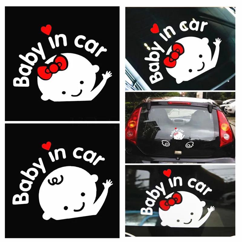 High Quality Funny Car Styling 3D Cartoon Stickers Baby In Car Warning Car-Sticker Baby On Board Car Accessories