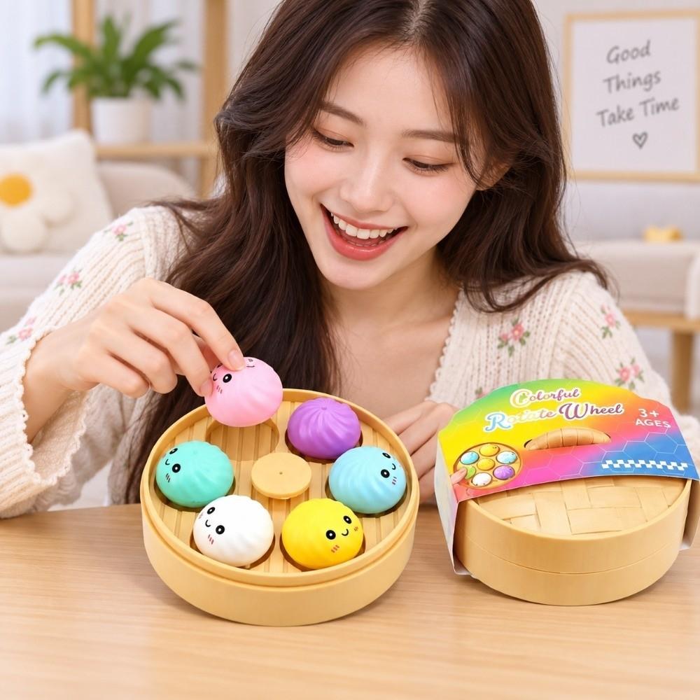 Fingertip Pressure Simulation Steamed Buns Set Finger Button Sensory Clicker Toys Boys Girls