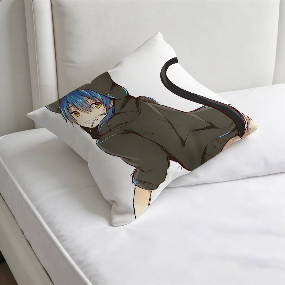 

Seragaki DDRAMAtical Murder Square Pillow Case Soft Decorative Throw Pillow Cover for Home Sofa Bed 30x30cm